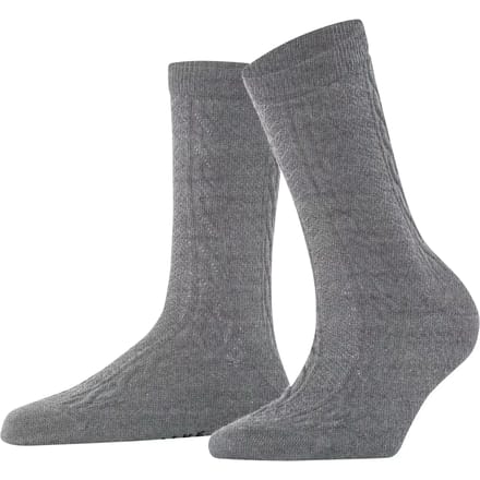 FALKE Declivity eenkleurig wol sokken dames grijs - maat 35-38