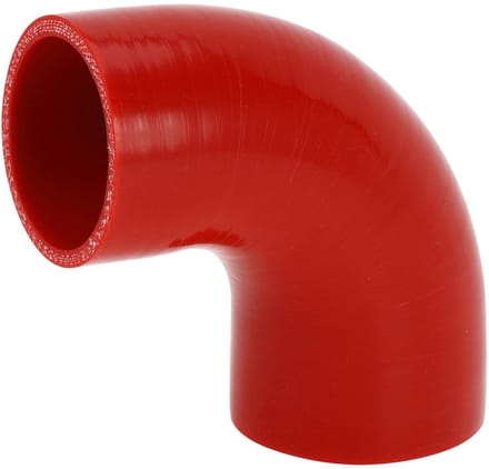 BRENZOOS- Koelmiddelslang 90° - Siliconen - Rood - Binnendiameter 57/63 mm - Lengte 90 mm - Bestand tegen hoge temperaturen - Siliconenslang
