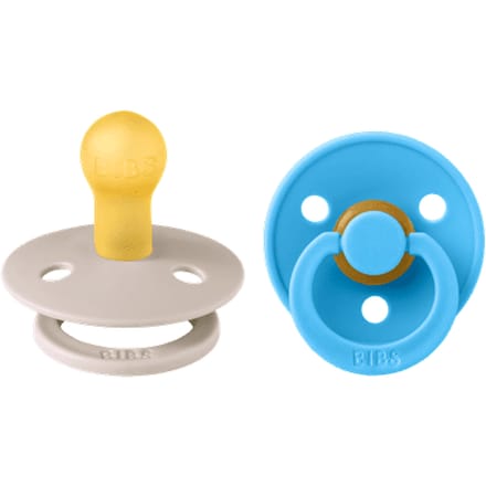 BIBS Colour Fopspeen - 0-6 mnd - 2-pack - Rond - Mushroom/Breeze