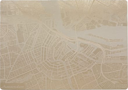 Place Maps Placemat Skyline Rotterdam - Erasmusbrug - Kunstleer - Champagne - 1 Stuk