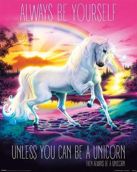 Poster Unicorn Always Be Yourself 40x50cm