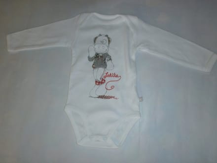Noukie's - Romper - Body lange mouw - Wit lola - 6maand 68