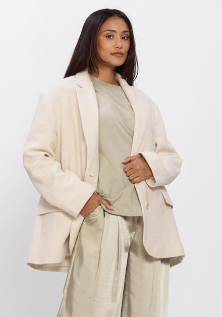 EDITED Arwen Blazer Blazers Dames - Ecru - Maat 38