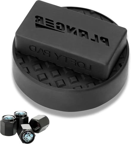 Autokrik Rubberen Pad - Lofty Pad - Auto Onderhoud - Onbreekbaar Rubber 3.5T - 65mm Diameter - Zwart