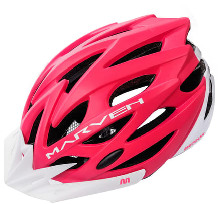 Meteor - Fietshelm - Marven L 58-61 cm - koraal/wit