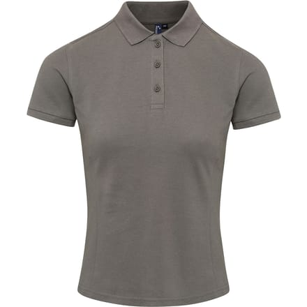 Premier Dames/dames Coolchecker Plus Piqu Polo met CoolPlus (Donkergrijs)