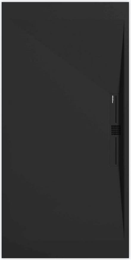 Sanifun douchebak Stone Side Black Smooth 900 x 800 P