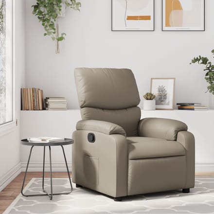 vidaXL - Fauteuil - verstelbaar - kunstleer - cappuccinokleurig