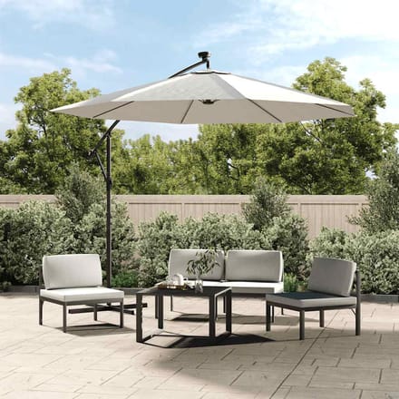 vidaXL - Vervangingsdoek - voor - tuinparasol - 350 - cm - zandwit
