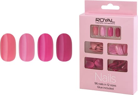 Royal 98 Nails with Glue - Pinks