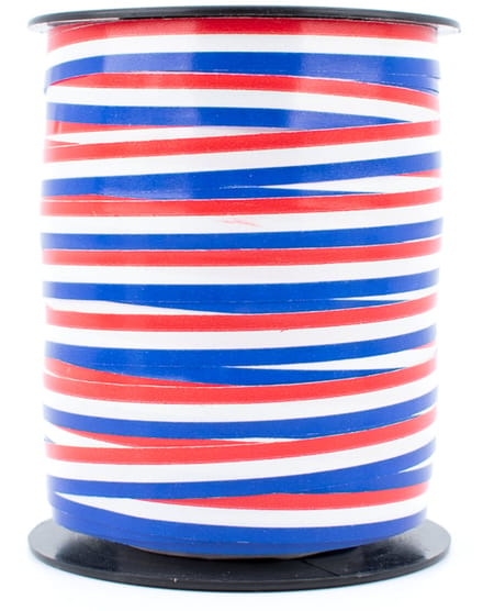 Krullint - cadeaulint - 10 mm x 250 meter - rood/wit/blauw - Nederlandse vlag