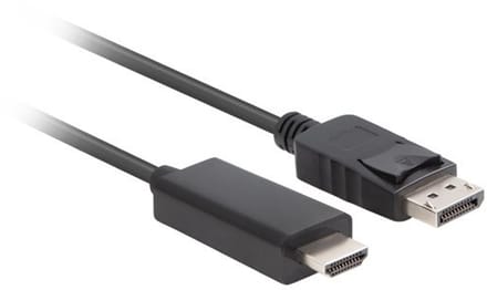 Lanberg - DisplayPort naar HDMI Kabel - 1.8m - Zwart - Dubbel Afgeschermd