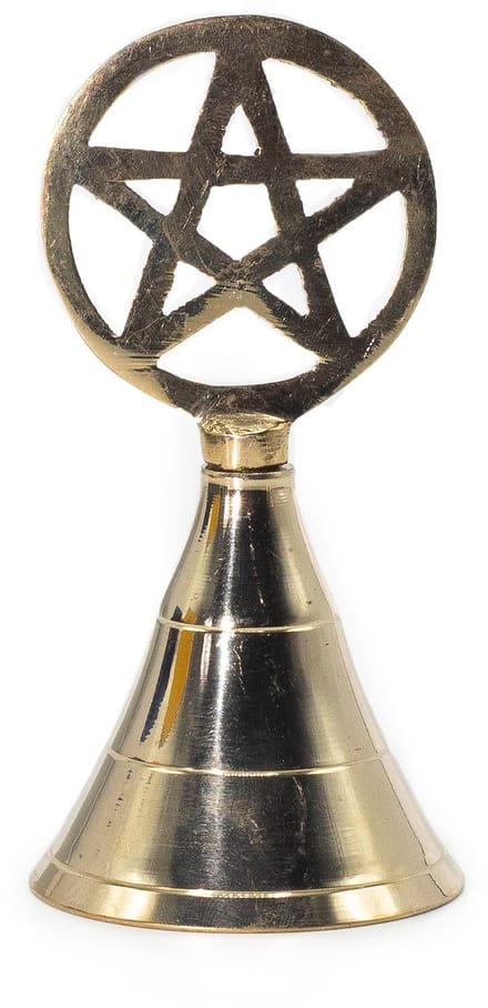 Messing Altaarbel met Pentagram – Rituele Bel voor Wicca & Rituelen