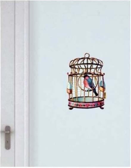Muursticker Vogelkooitje blauw