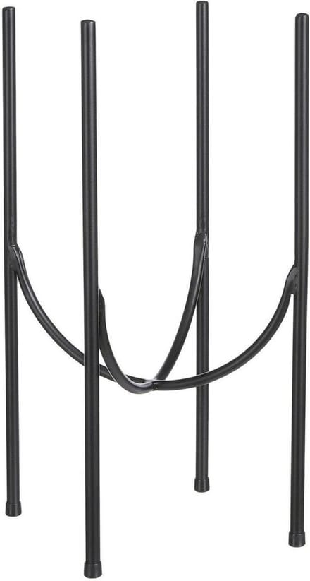 Mica Decorations - bloempot plantenstandaard/verhoger - zwart - H40 x B16 cm
