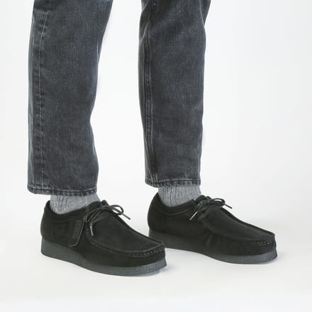 CLARKS WallabeeEVO Heren Veterschoenen - Suede - Zwart