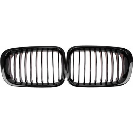 2 stuks Voorbumper Motorkap Nierrooster Racing Roosters zwart