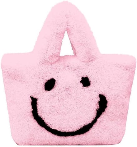 Pluche Schoudertas - Dames Handtas - Casual Gebruik - Zachte Pluche Afwerking - Eén Maat - Roze