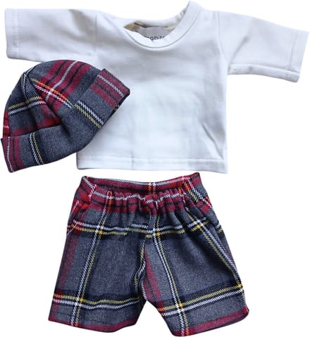 Minikane Poppenkleding Kledingset Geruit met Broek 28 cm
