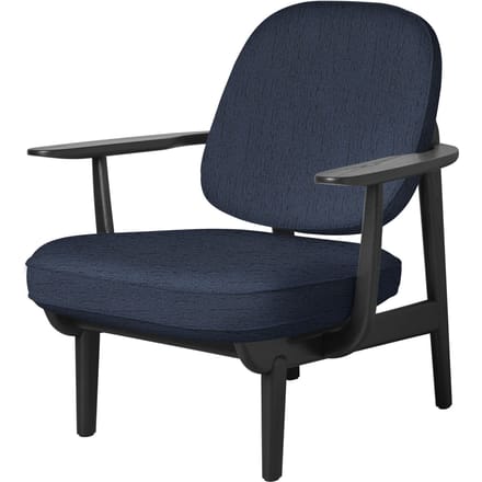 Fritz Hansen Fred Loungefauteuil - JH97 - blauw - zwart essen