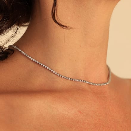 Silver Square Waterway Necklace