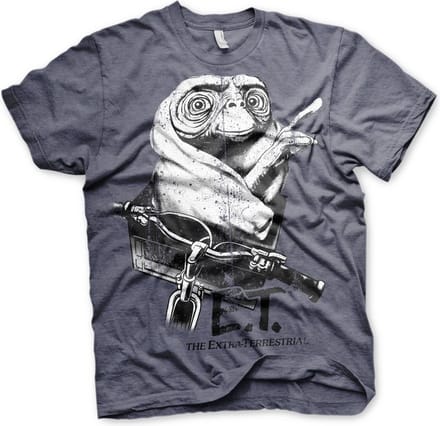 E.T. Biking Distressed T-shirt Navy-Heather