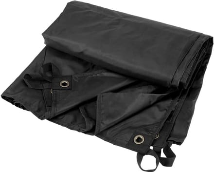 Robuuste Zwarte Tarp 3x3 Meter Sterk Zeildoek met Ophangpunten