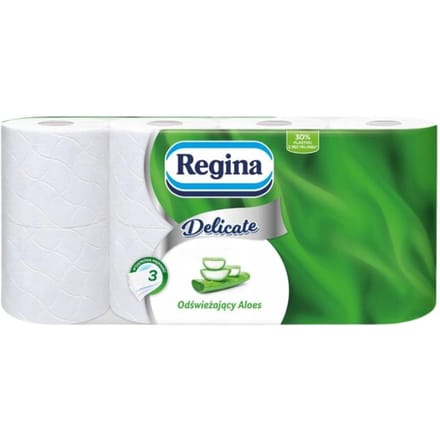 Papier toilette Regina Aloe Fraîcheur Délicate 8 Rouleaux