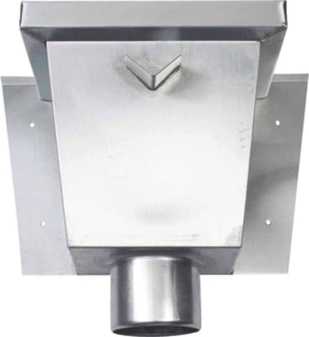 Rheinzink WB vergaarbak, vierkant Ø80mm