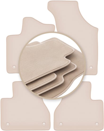 PREMIUM beige vloermatten voor: Volkswagen Phaeton sedan 2002-2016