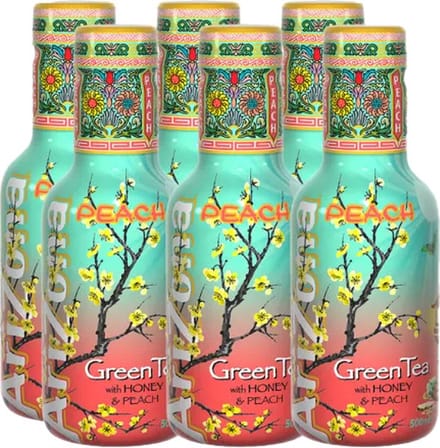 Arizona - Groene thee met honing & perzik - 6 x 500 ml
