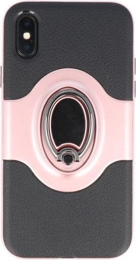 BestCases - Apple iPhone X Shield TPU hoesje met Ringhouder Zwart