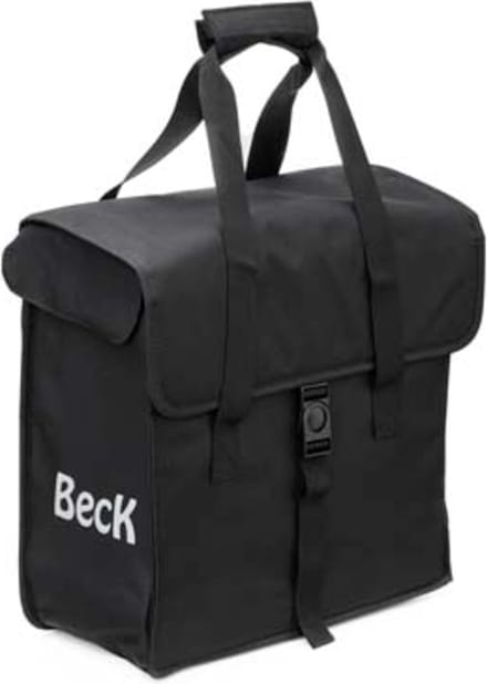 BECK Canvas Shopper Fietstas zwart