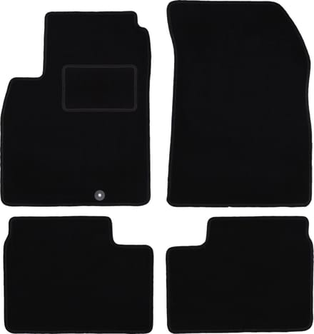 Zwarte veloursmatten voor: Nissan Micra K13 hatchback (2010-2016)