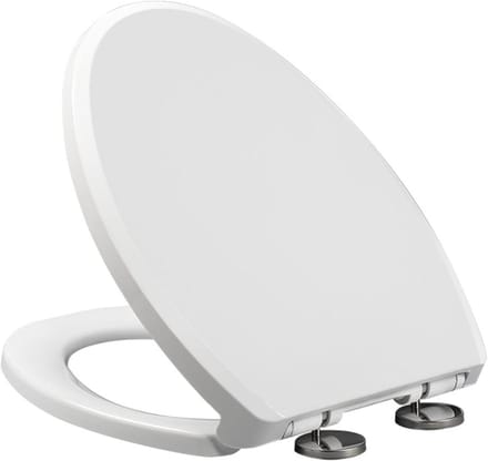 Wc-bril met deksel - Toiletzitting Zachtsluitend - Hygiënisch Gemak - Stil Sluitend Scharnier - Universele Pasvorm - Wit