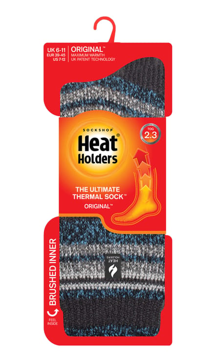Heat Holders Heren extra dikke warme thermo sokken - Houtskool (Bari)