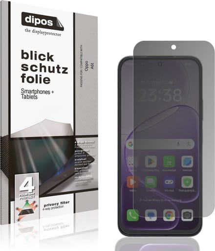 dipos – Matte Privacy Screenprotector geschikt voor Oppo A6t | Anti-Spy Beschermfolie