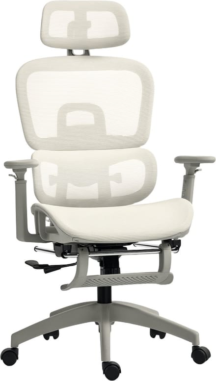 HOMCOM Office Chair Polyester 66L x 64B x 114-122H cm Beige
