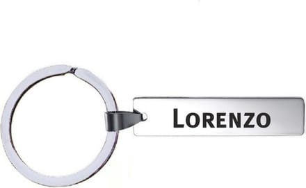 Sleutelhanger Met Naam - Lorenzo - RVS