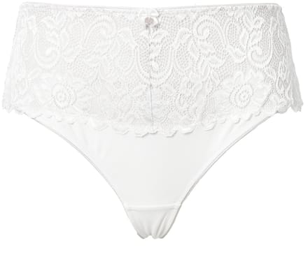 TruYou - Dames - TRUYOU string panty kant open hoge taille - Crèmewit - Maat 58+