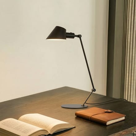 Lindby - bureaulamp - 1licht - Metaal, ijzer - H: 64 cm - E27 - zwart