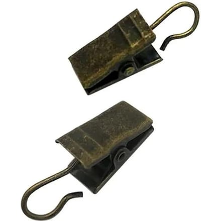 20 PIÈCES Crochets de Rideaux Solides en Fer Robuste Durable Crochets de Rideaux de Fenêtre Accessoires pour la Maison marron