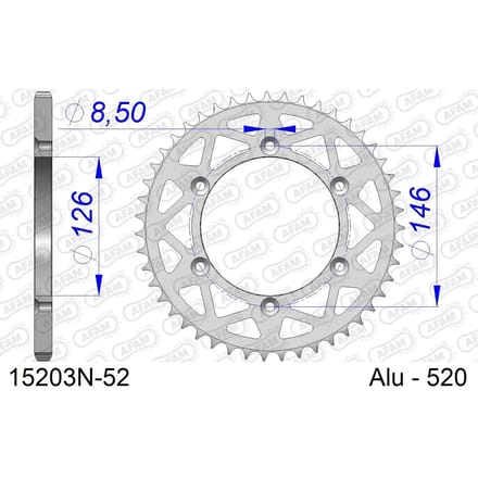 Tandwiel Afam 520 52 dents