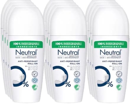 Neutral - Deodorant - Roller - Sensitive Skin - 50ml x 12