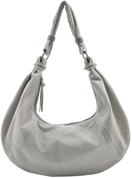 FREDsBRUDER Leren schoudertas Always With You Big Hobo Grey Taupe