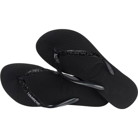 Havaianas Havaianas Slim Glitter II Slippers zwart Rubber