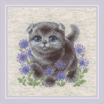 Borduurpakket - Lop-eared Kitten - Telpakket