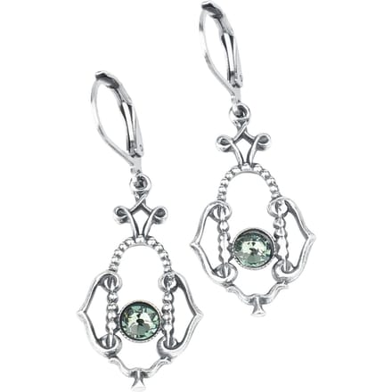 Krikor - Gothic Oorbel - Waldhauch - voor Vrouwen - zilverkleurig