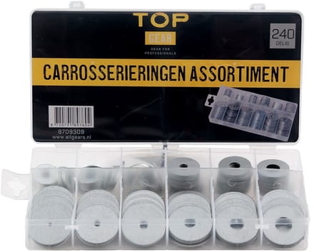 Carrosserieringen assortimentsdoos 240-delig - TOPGEAR
