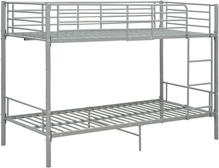 Stapelbed Metaal Grijs 90x200 cm voor Kinderkamer